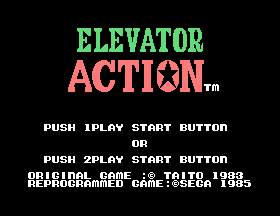 Elevator Action Title Screen